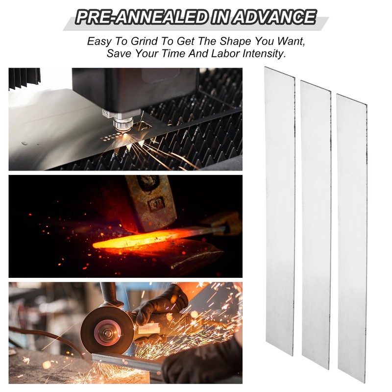 PATIKIL 15N20 Steel Flat Bar, 10 Pcs 12" x 1