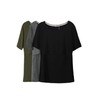 Smallshow Smallshow 3 Pcs Maternity Nursing T-Shirt Nursing Tops Army