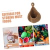 LABRIMP Jute Rope Hanging Basket Fruit Storage Wall-mounted Vegetable Organizer