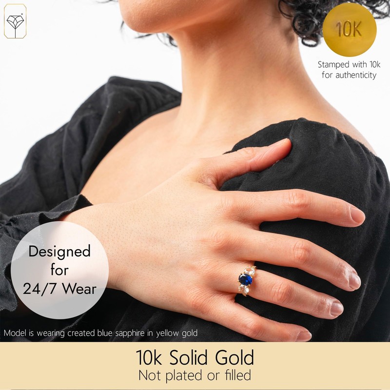 MAX + STONE 10K Yellow Gold Purple Amethyst Rings for