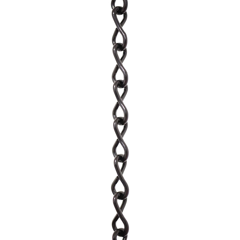 RCH Hardware CH-S50-16-BLK Steel Fixture Chain, 14 Gauge, Black