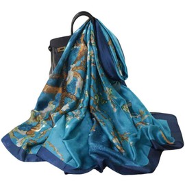 Acotavie Scarfs for Women Fashion Scarves Long Satin Scarf Lightweight Sunscreen Shawls (T-02)