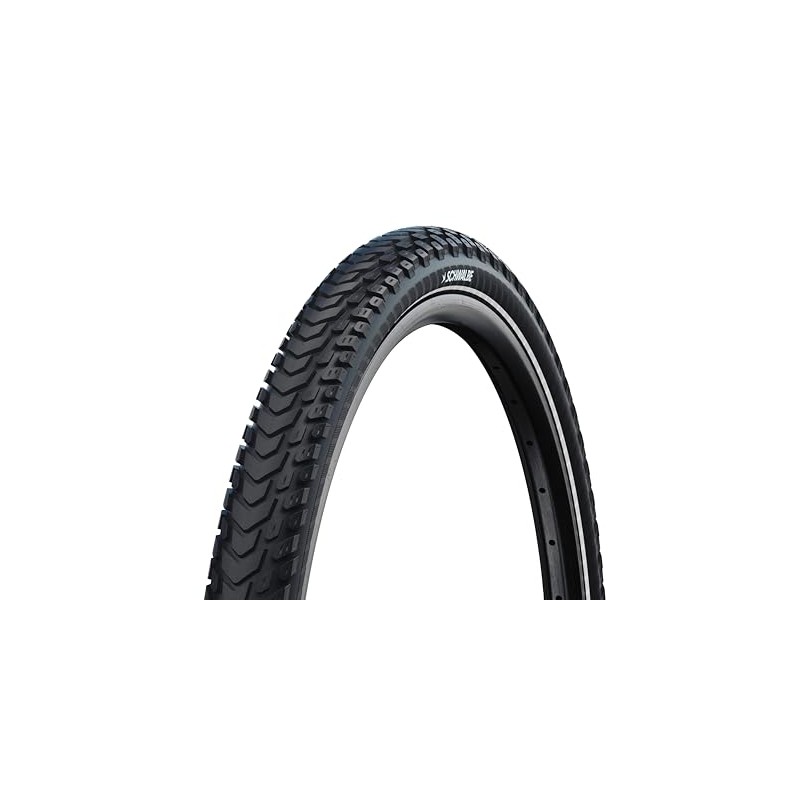 Schwalbe Marathon Mondial Tyre, Black/Reflective, V-Guard Folding, 28x1.60 (42-622)