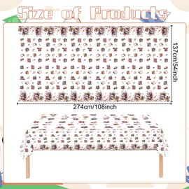 Rakuto Book Themed Party Tablecloth Decorations, 3PCS Disposable Book Club Decorations, Plastic Library Reading Theme Tablecover Party Supplies