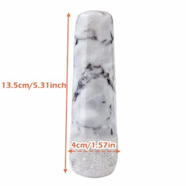 SIPARUI Marble Replacement Pestle 5.3inch Only Polished Stone Pestle (Mortar is not Included)(Light Gray White)
