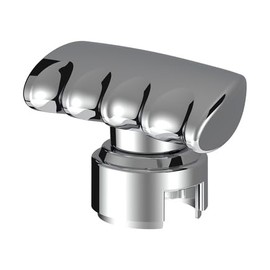 UNITED PACIFIC 70846 Gearshift Knob, Chrome, T-Shaped Grip, Aluminum, Thread-On, 13/15/18 Speed Shifter
