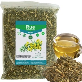 Gabio Green RUE Dried Herbs Peruvian Ruda, Ruda Seca, Ruda Graveolens Natural Dried Tea Herb - 4 oz