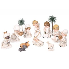 FYWMXIAJG Nativity Set Christmas Indoor Figurines 14 pcs Nativity Scene Set
