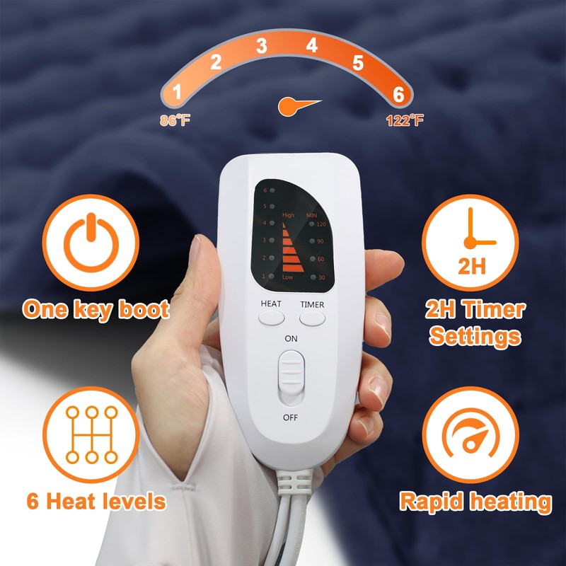 Deepsoon Heating Pad,Electric Heating Pads for Back,Neck,Abdomen,Moist Heating Pad for