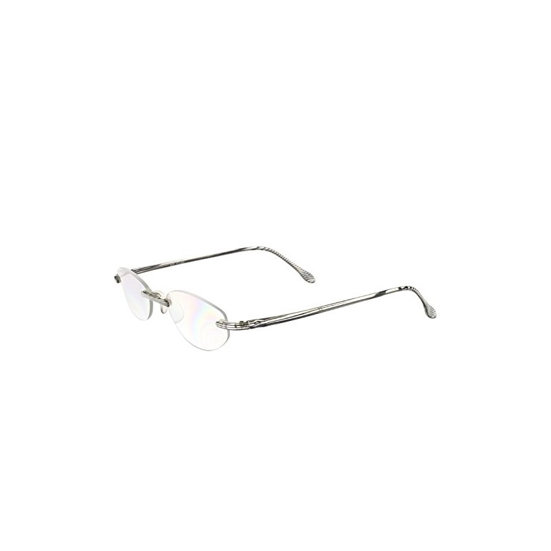 【軽量老眼鏡】エアリーダーソレイユ 紫外線99％以上カット アイマジン (度数+1.00, ブラックストライプ)