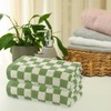 sourcing map 4 Pcs Bathroom Hand Towels Green Soft Absorbent