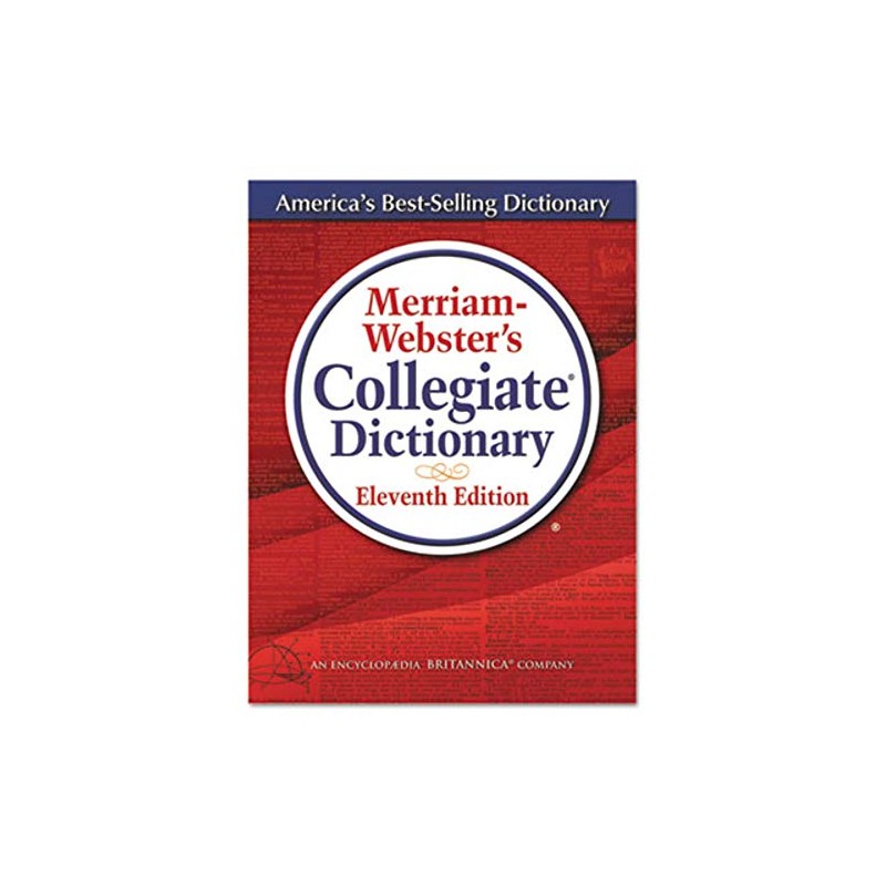 Merriam-Webster 11th Edition Collegiate Dictionary Printed/Electronic Book, red, 2.1"" x