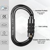 BOORCA UIAA Certified Climbing Carabiners, 25KN Auto Locking Heavy Duty