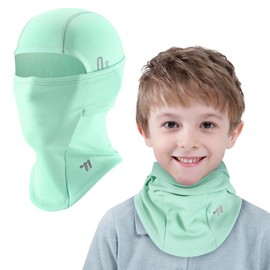 ICOCOPRO Balaclava Mask Winter Warm Balaclava Ski Mask Motorcycle Mask Motorcycle Mask Boys and Girls Breathable Windproof with Glasses Holes, Green (green 1)