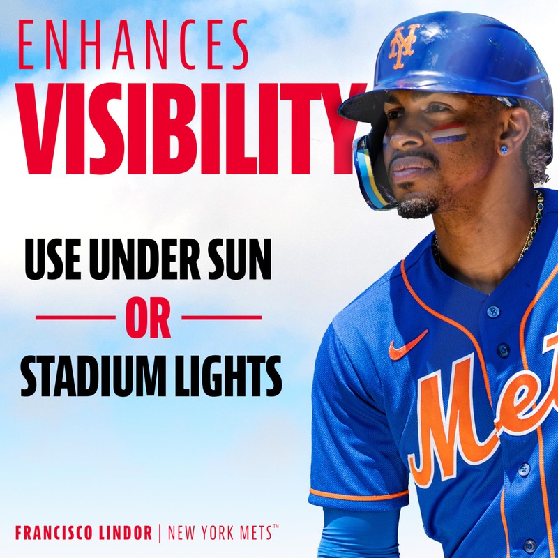 Franklin Sports Baseball Eye Black - Red, White + Blue
