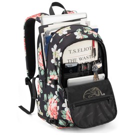 Tzowla Laptop Travel Backpack Mens Womens Water Resistant Anti-Theft Bag with USB Charging Port and Lock 15.6 Inch Computer Business Backpacks for School Work College Gift,Casual Daypack-Folewer1