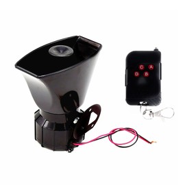 YIYIDA YYDA836 Car Siren Horn Wireless with Remote control 7 Tone Sound Speaker Fire Alarm suitable emergency Loud for 12V boat truck ect, black