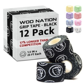 WOD Nation Weightlifting Hook Grip Tape - Comfortable, Stretchy Athletic Thum...
