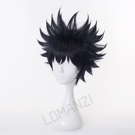 Cosplay War Fushiguro Megumi Wig, Heat Resistant Wig with Net, Cosplay Wig Accessories, Anime, Halloween, Christmas, Parties, Costume, Disguise