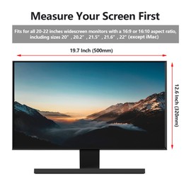 Anti Blue Light Screen Protector for 23, 23.6, 23.8 and 24 Inches Computer Monitor Hanging Type Blue Light Blocking Filter Anti Scratch Eye Protection Shield for Desktop Computer(BL HT 24 Inches)