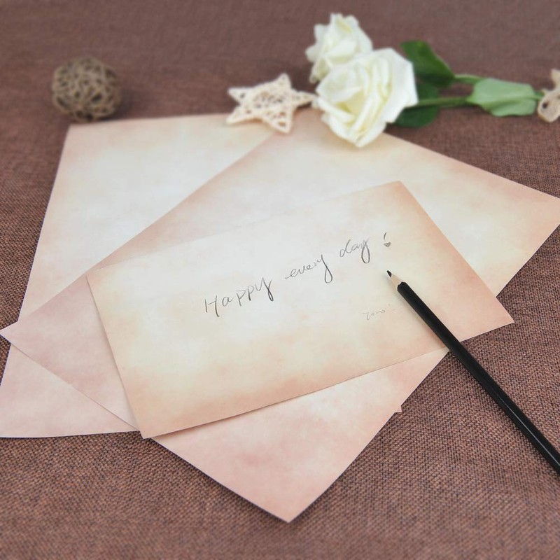 LATERN 50 Sheets Writing Paper Vintage, A4 Double-Sided Printed Format