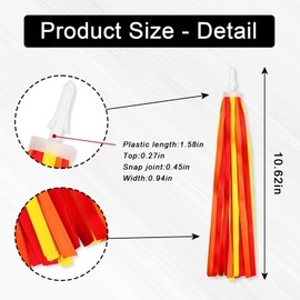 Estivaux Orange Yellow Bike Streamers Birthday Bike Handlebar Tassels Holiday Bicycle Handlebar Streamer Rainbow Bike Handle Ribbon Tassels for Bicycle Ornaments Thanksgiving Day Decorations