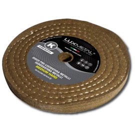 Lux Metal - Polishing Disc 200 mm Cotton Wool for Grinding Stand Double Grinder Drill Cordless Screwdriver Angle Grinder Polishing Discs for Polishing Metal such as Aluminium Stainless Steel for