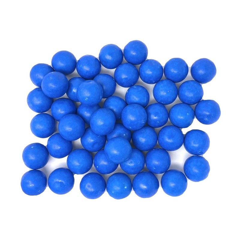 YANKEETRADERS Bright Blue Fruit Flavored Gumballs 1", 2 Pounds Bulk
