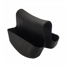 Handy Housewares Sink Caddy Saddle Flexible Sponge Holder - Fits Any Standard Double Kitchen Sink - Black