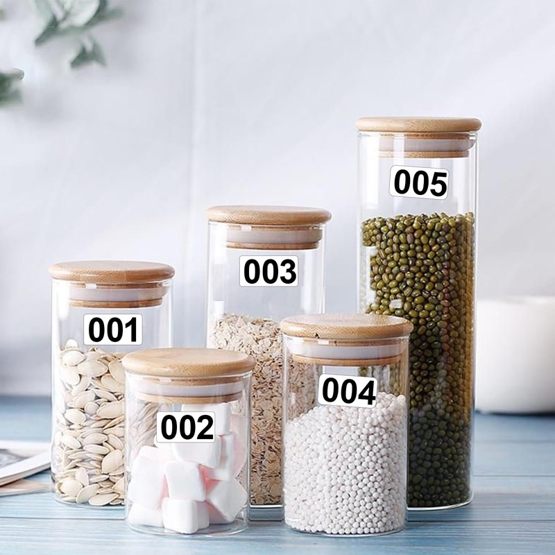 Luomorgo 001-500 Consecutive Number Stickers Roll, 2 x 1.1 Inch