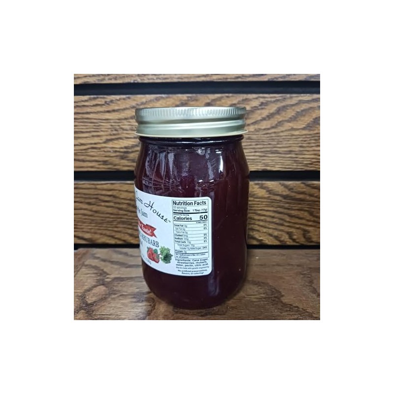 Homestyle Strawberry Rhubarb Jam - One Pint - Grandma's Jam