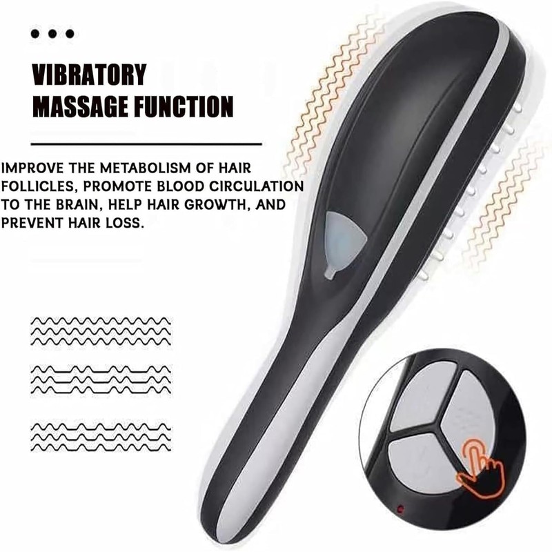 Red/Blue Light Hair Recovery Brush, Multifunctional Comb - 3D Head