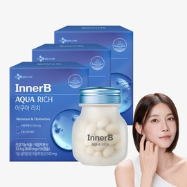 CJ Innerb Aqua Rich High-Concentration Hyaluronic Acid Skin Health, 56 Tablets, 3 Pieces / CJ 이너비 아쿠아리치 고함량 히알루론산 피부 건강, 56정, 3개