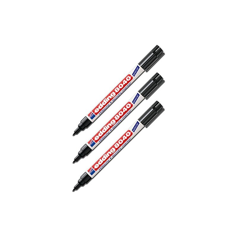 Edding Laundry Marker 8040 (Pack of 3, Black)