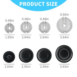 Gas Stove Burner Caps Set, 4PCS Cooker Hat Set Metal Cooker Hat Replacement Kit High Performance Cooker Lids for Gas Stove Burners, 1 Large 1 Small and 2 Middle