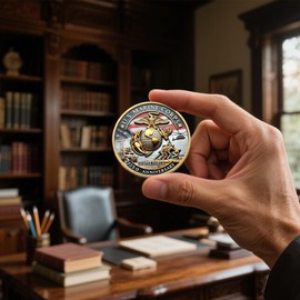250th Anniversary US Military Commemorative Coin – Army, Navy, Marine Corps, Patriotic Challenge Coin, Veterans Appreciation Gift (ABC#)