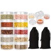 FWUNYVN 2 Sets 5 Layers Clear Portable Travel Spice Jars,