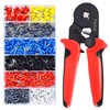 Ferrule Crimping Tool Kit, Flytuo AWG23-7 Self-Adjustable Ratchet Wire Crimping