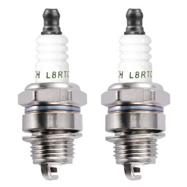 Laitejituan 2 pieces L8RTC spark plugs, universal spark plug for 2-stroke engine, lawn mower, spark plugs, replacement part for lawnmower, chainsaw, brush cutter, garden strimmer, trimmer