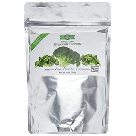 BioTree Labs Freeze Dried Broccoli Florets - Pack of 1 oz, 100% All Natural Healthy Snacks | Great for Hiking, Backpacking, Adding to Pasta or Broths in Cooking | NO Added Sugar or Preservatives