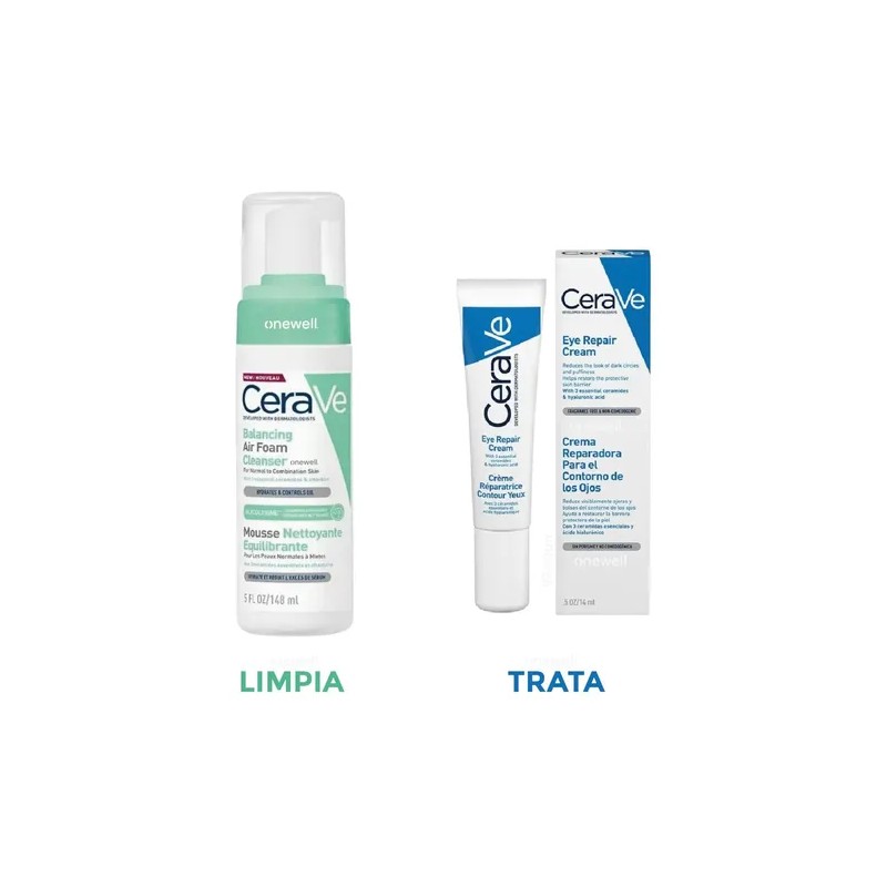 Skincare Limpiador Reparador Facial Y Ojos Hidratante Cerave