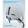 SNOWER Kids Ski Helmet with Goggles Set, Shockproof Durable PC