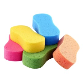 Baisenjie Car Wash Sponges,5 Pack Extra Thick Large Colorful Cleaning Sponge Multi-Purpose