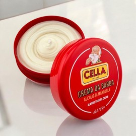 Cella Milano Classic Almond Shave Cream/Soap with Tallow, 150 gm, Made in Italy, A favorite of European Barbershops for 125 Years | CELLA