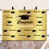 DASHAN 10x8ft Polyester Graduation Backdrop for Photography Golden Congratulations Congrats
