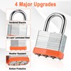 Locilot 12pcs Solid Keyed Alike Padlock with 24 Same Keys