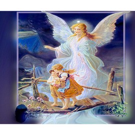 CafePress Guardian Angel with Children Crossin Throw Blanket Super Soft Fleece Plush Throw Blanket, 60"x50"