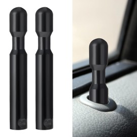 2 piezas de perillas de cerradura de puerta de auto, cubiertas de pasador de cerradura de puerta interior para F-150, perillas de control de puerta negras de reemplazo, accesorios internos para