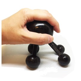 KingdomOfSmile Spider-Shape 4 Legs Full Body Wooden Massager Handheld Stick for Muscle Cellulite Trigger Point Palm Wood Thailand