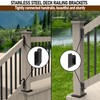 Prriszo 8 Pcs Deck Railing Bracket, 201 Stainless Steel 2